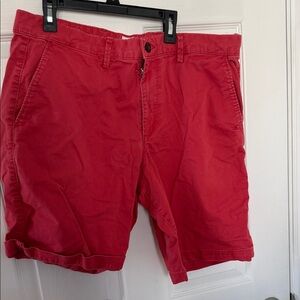 GAP Men's Vibrant Red Flat Front Shorts